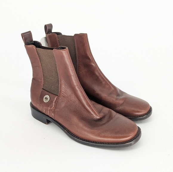 Cole Haan Leather Ankle Chelsea Riding Boots Brown 6B ranch preppy classic - Picture 1 of 14